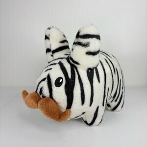 Kozik x Kidrobot Zebra Labbit Plush Retired 2011 Stuffed Animal Whimsical